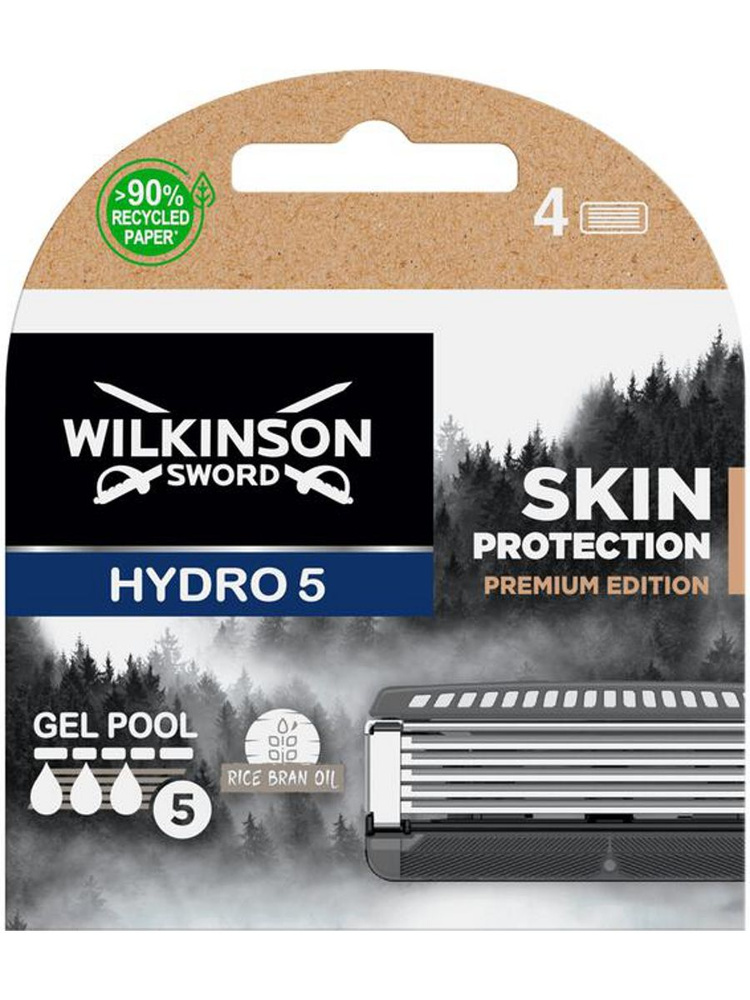 Wilkinson Sword Hydro5 Skin Protection Premium Edition Сменные кассеты для бритья, 4 шт.  #1