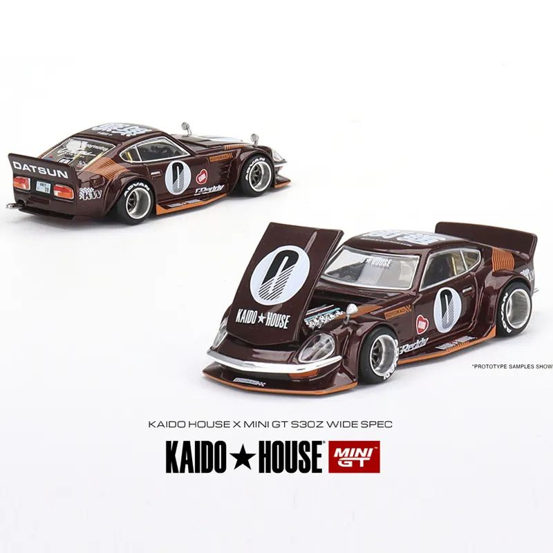 Машинка KAIDO HOUSE MINIGT 1/64 KHMG023 DATSUN S30 Fairlady Z Wide Spec Brown Die-cast alloy car model #1