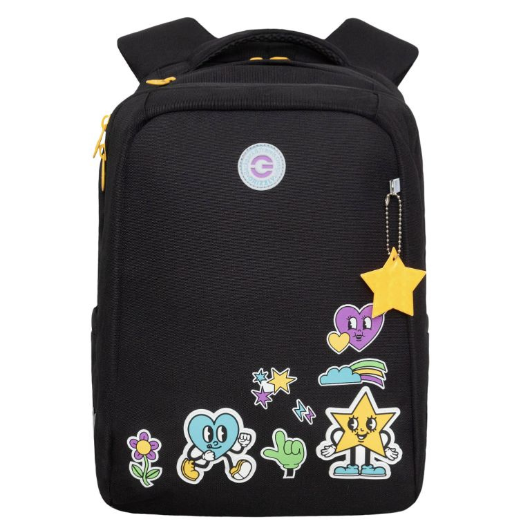 Рюкзак школьный Grizzly RG-466-2, черный #1