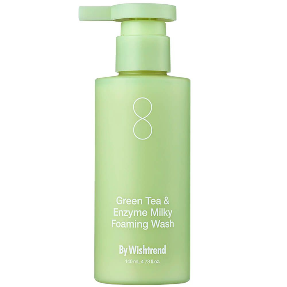 By Wishtrend Пенка очищающая энзимная с зелёным чаем - Green tea & enzyme milky foaming wash, 140мл  #1