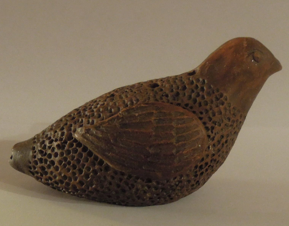 Птичка-окарина, свистулька, керамика, 12 Х 5 см #1