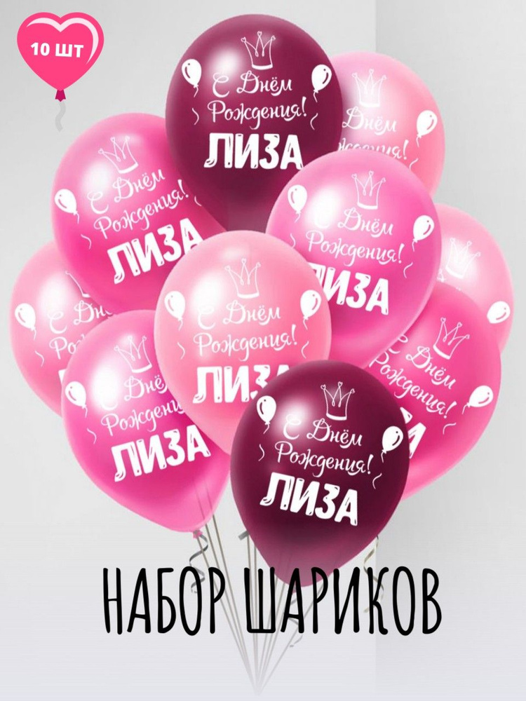 Именные воздушные шары на день рождения Лиза #1