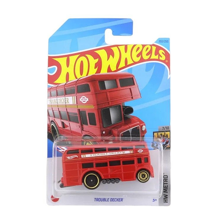 HKG63 Машинка металлическая игрушка Hot Wheels коллекционная модель Trouble Decker красный  #1