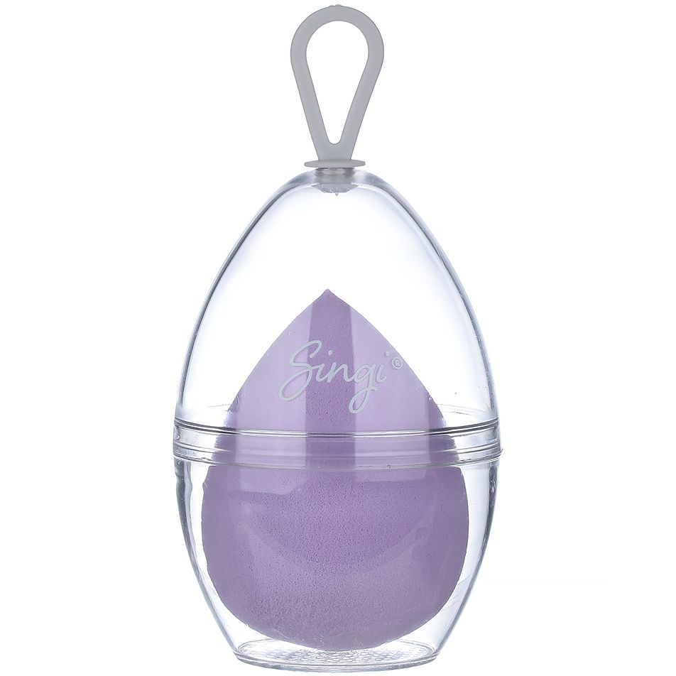 Singi Спонж косметический для макияжа лица яйцо фиолетовый Purple, в упаковке 6 см  #1