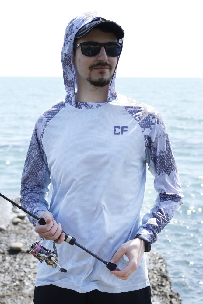 Худи для рыбалки CF Scale sleeves с капюшоном #1