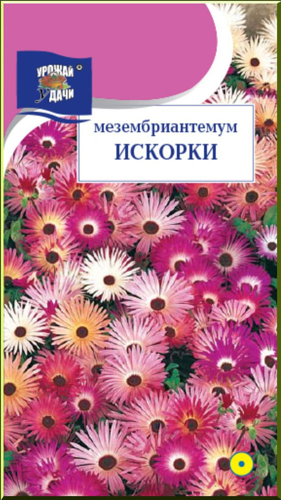 Мезембриантемум (Полуденник) ИСКОРКИ стелющийся (Семена УРОЖАЙ УДАЧИ, 0,3 г семян в упаковке)  #1