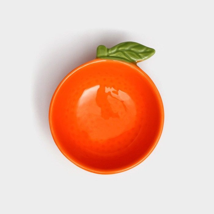 Тарелка керамическая "Апельсин", оранжевая, 13 см, Иран #1
