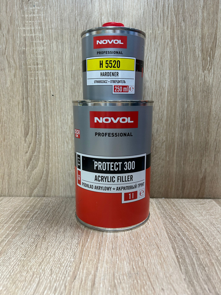 Грунт Novol MS 300 серый (комплект 1л грунта + 0,25л отв) #1