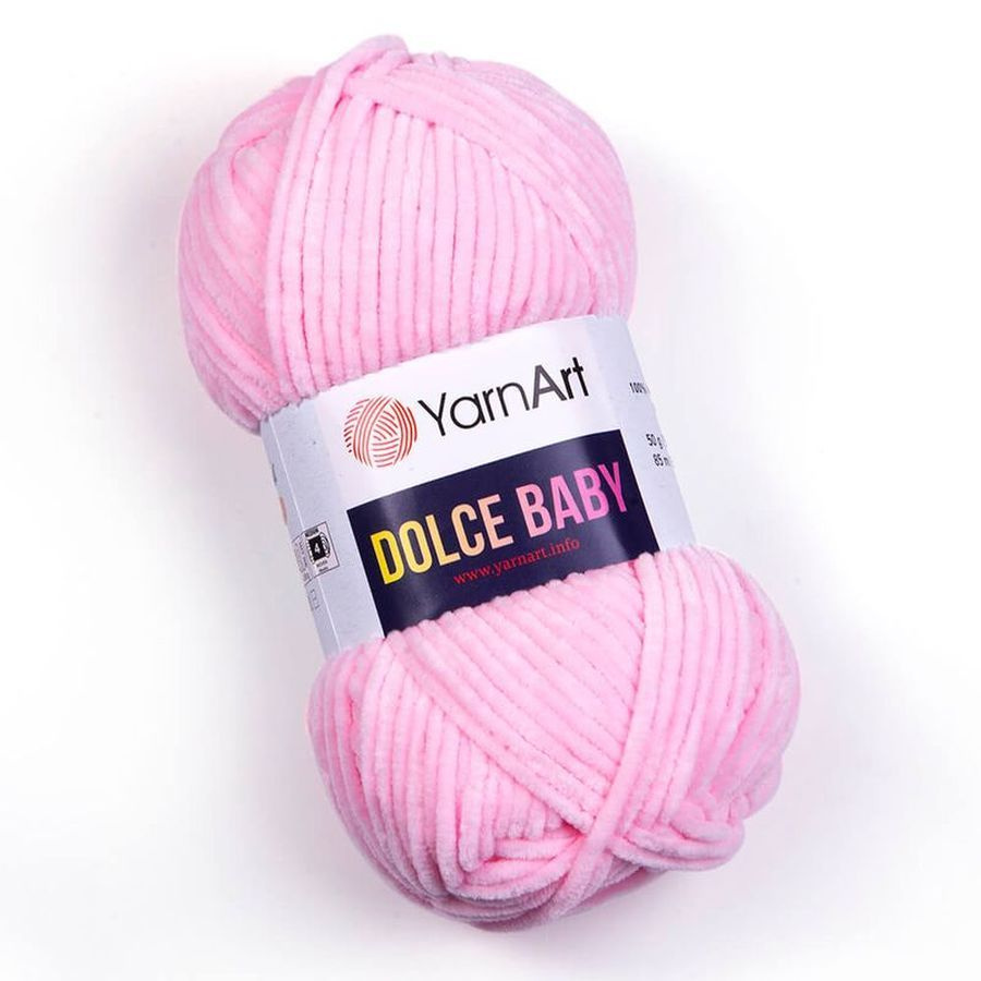 Пряжа YarnArt Dolce baby 1 шт 50 гр/85 м 100% микрополиэстер 750 св. розовый  #1