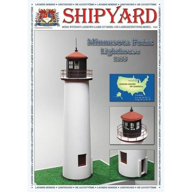 Сборная картонная модель Shipyard маяк Minnesota Point Lighthouse (№82)(1к72)(ML082)  #1