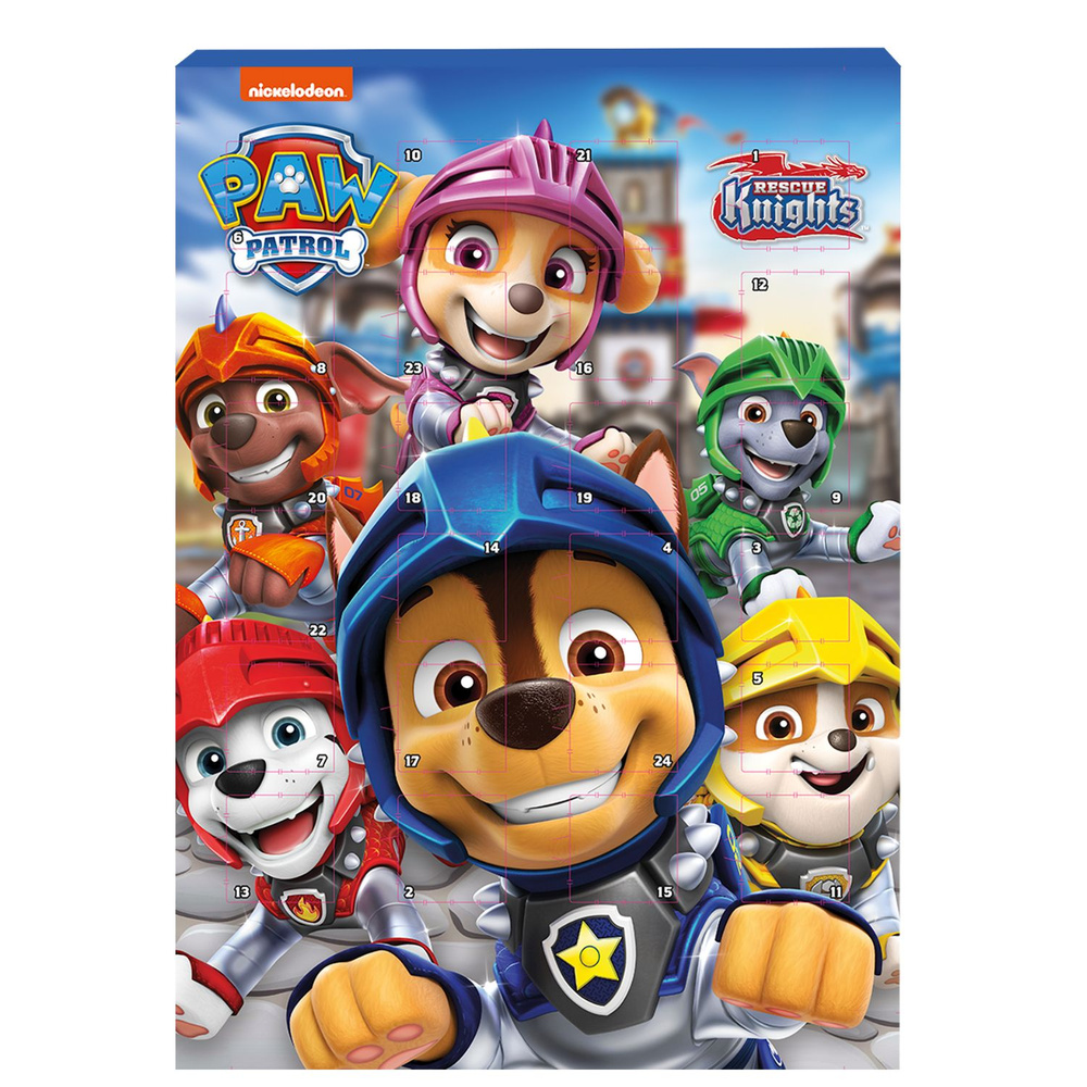 PAW Patrol Адвент-календарь Щенячий патруль, 24 сладких сюрприза, 65 грамм  - купить с доставкой по выгодным ценам в интернет-магазине OZON (1343214392)