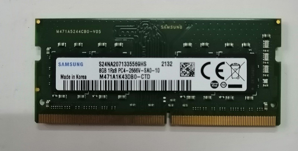 RAM Оперативная память SODIMM DDR4 SАМSUNG M471A1K43DB0-CTD 8Гб 2666MHz 1x8 ГБ (M471A1K43DB0-CTD)  #1