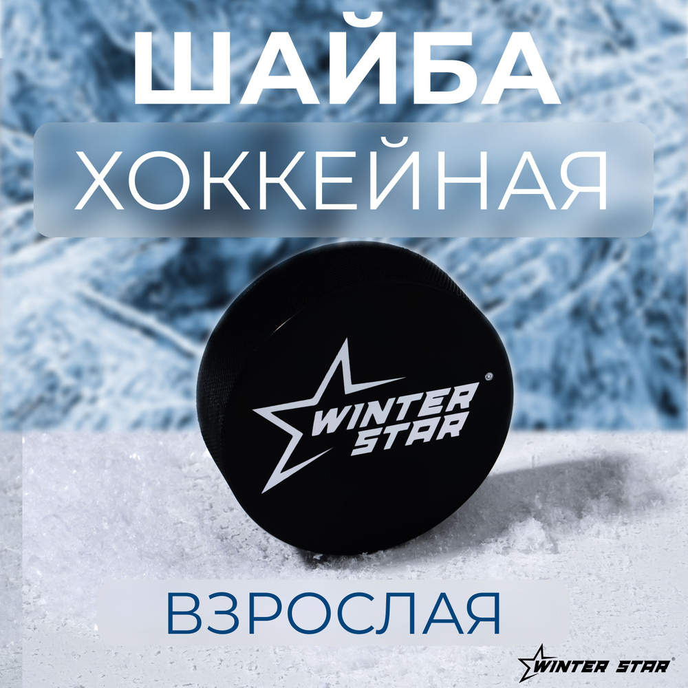 Шайба хоккейная Winter Star, взрослая, диаметр 7,6 см #1