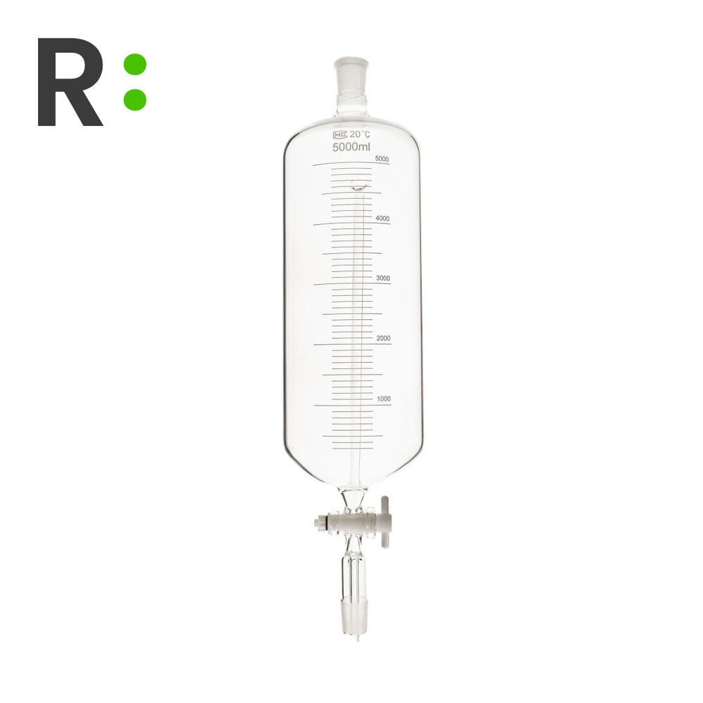 Воронка капельная 5000 мл с компенсатором, со шлифом 29/32-29/32 с PTFE краном  #1