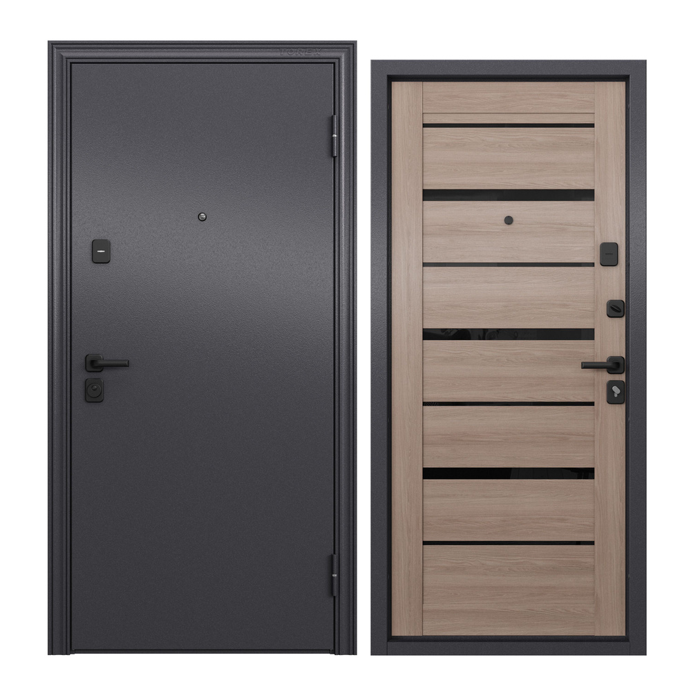 Дверь входная Torex для квартиры металлическая Flat-L 860х2050, открывание вправо, тепло-шумоизоляция, #1