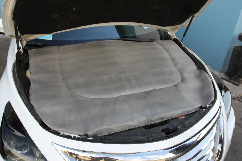 Автоодеяло Люкс подходящее для Opel Astra H (140 см х 90 см) темно-серое  #1