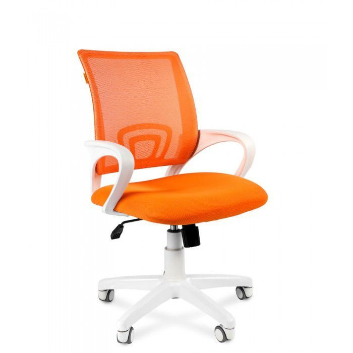 Кресло Chairman 696 белый пластик TW-16/TW-66 оранжевый #1