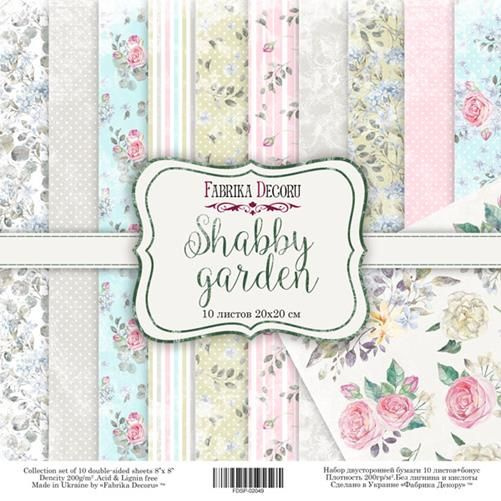 Набор бумаги для скрапбукинга Fabrika Decoru "Shabby garden" 20х20 см #1