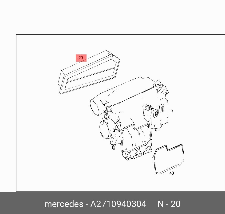 Mercedes-Benz Фильтр воздушный арт. A2710940304, 1 шт. #1