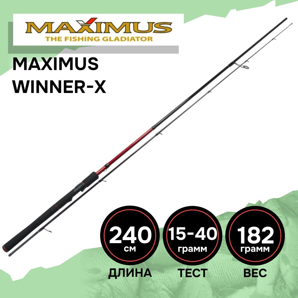 Спиннинг для рыбалки Maximus WINNER-X 24MH 2.4m 15-40g #1