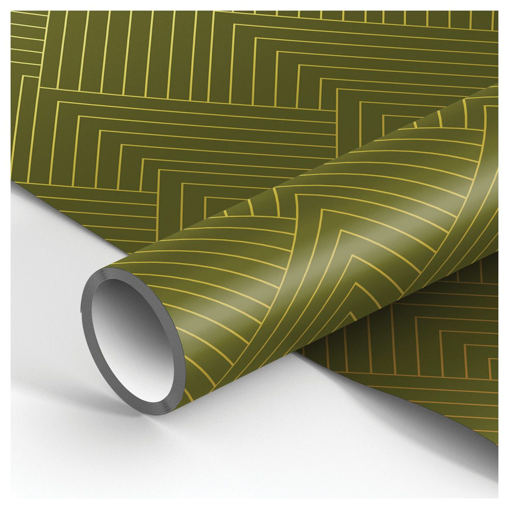 Упаковочная бумага для подарков 70x100 см MESHU Olive tone, глянцевая  #1