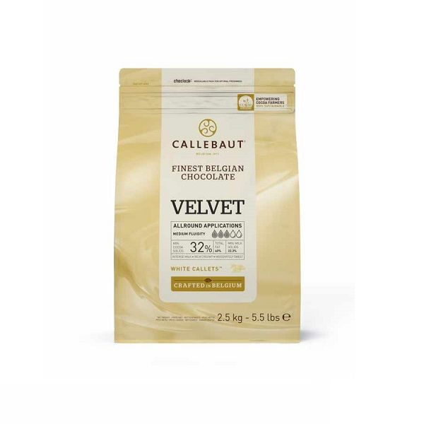 Белый шоколад Callebaut Velvet 32% какао, каллеты, 2,5 кг, W3-RT-U71 #1