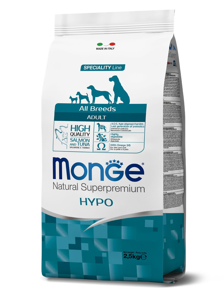 1167 MONGE Monge ALL BREEDS Hypoallergenic 2,5кг Гипоаллергенный корм с лососем и тунцом для взрослых #1