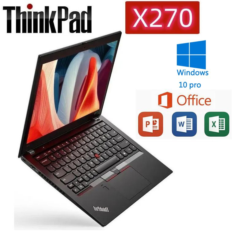 Lenovo X270-i5 Ноутбук 12.5", Intel Core i5-7200U, RAM 16 ГБ, SSD, Intel HD Graphics 620, Windows Pro, #1