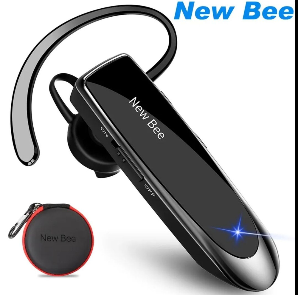 Bluetooth гарнитура New Bee LC-B41 с КЕЙСОМ в комплекте #1