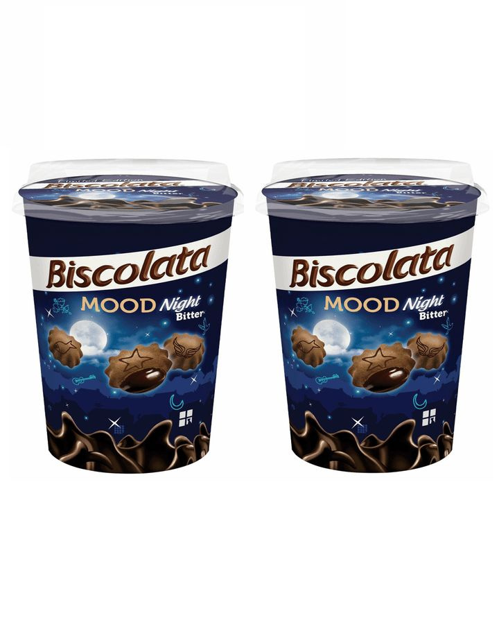 Печенье Biscolata Mood Bitter Night с черным шоколадом, 2 шт по 115г #1