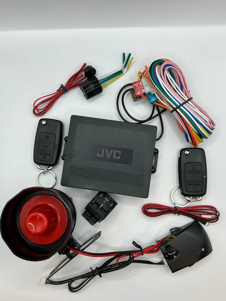 Автосигнализация с модулем управления центральным замком JVC G2170, Односторонняя, 2 Брелока, Выкидные #1