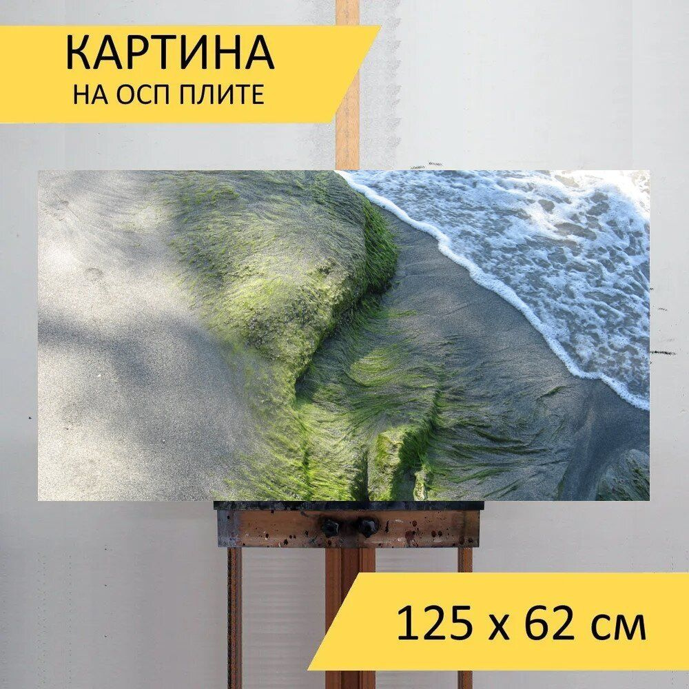 LotsPrints Картина "Песок, море, морской берег 85", 125  х 62 см #1