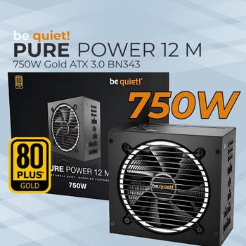 Alimentation PC Be Quiet PURE POWER 12 M 750W Gold (BN343)