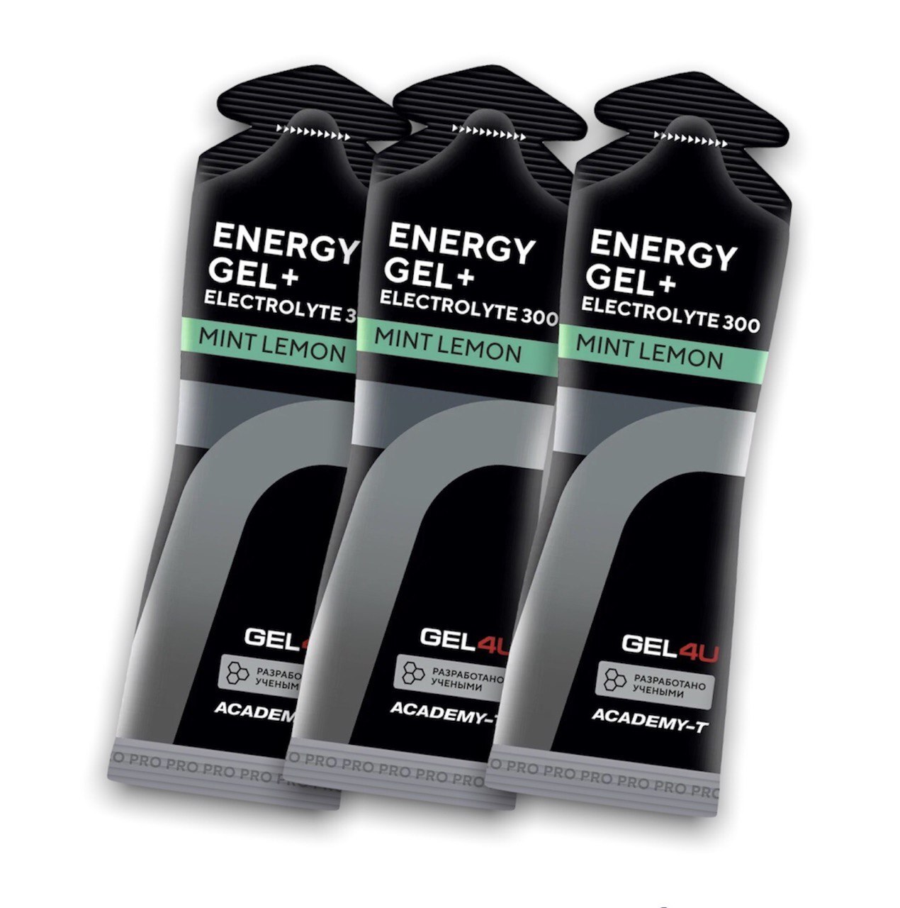 ЭнергетическийгельсэлектролитамиEnergyElectrolytegelGEL4U,вкусЛимониМята,60мл.3шт.