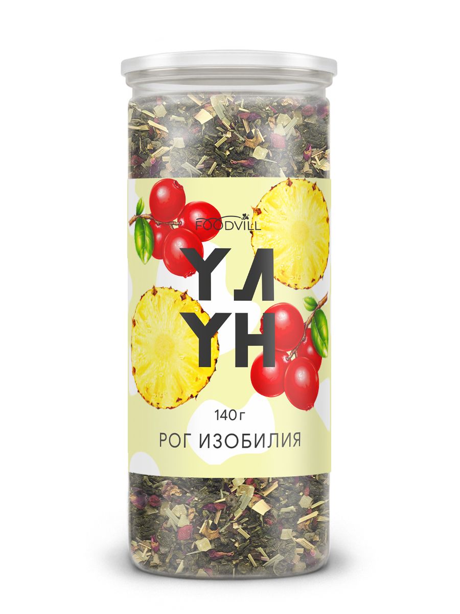 РОГИЗОБИЛИЯулун140гр.,чайтравянойзеленый,китайскийлистовой,чайныйнапитокссушенымиягодами,FOODVILL