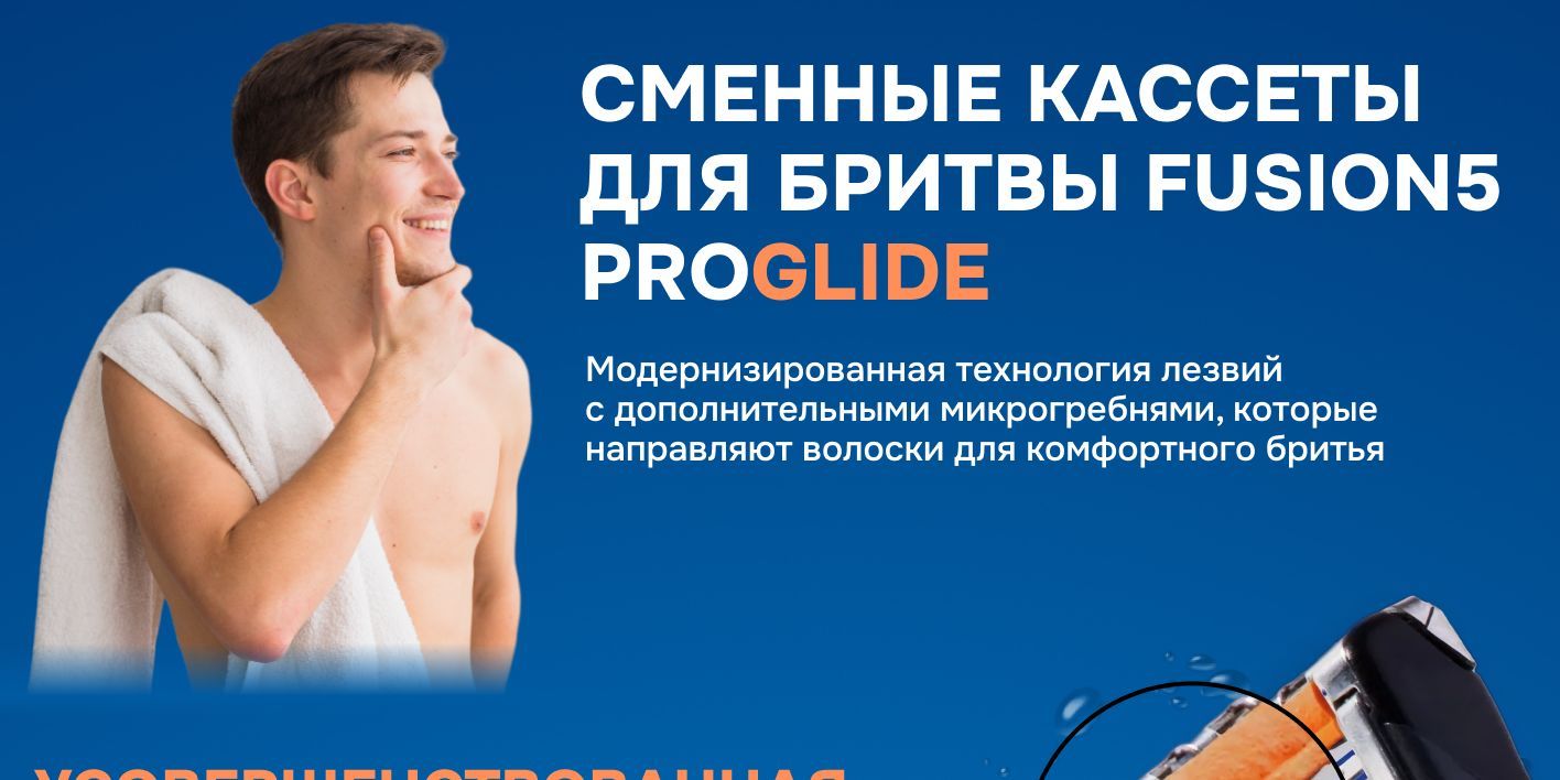 Cменные кассеты Gillette Fusion 5 ProGlide для мужской бритвы 8 шт с 5 ...