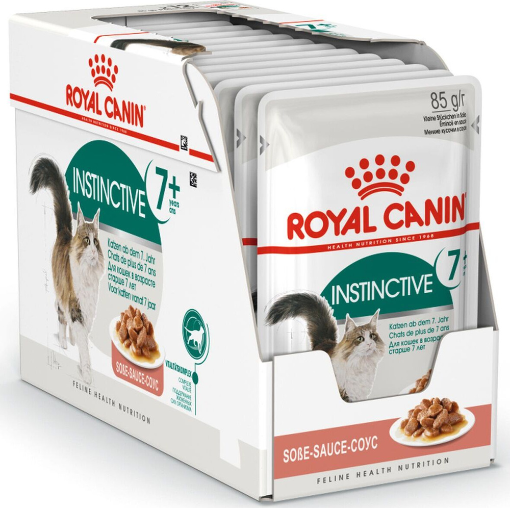 Влажный корм Royal Canin Instinctive +7 для кошек старше 7 лет, кусочки в соусе, 85 г х 12 шт  #1