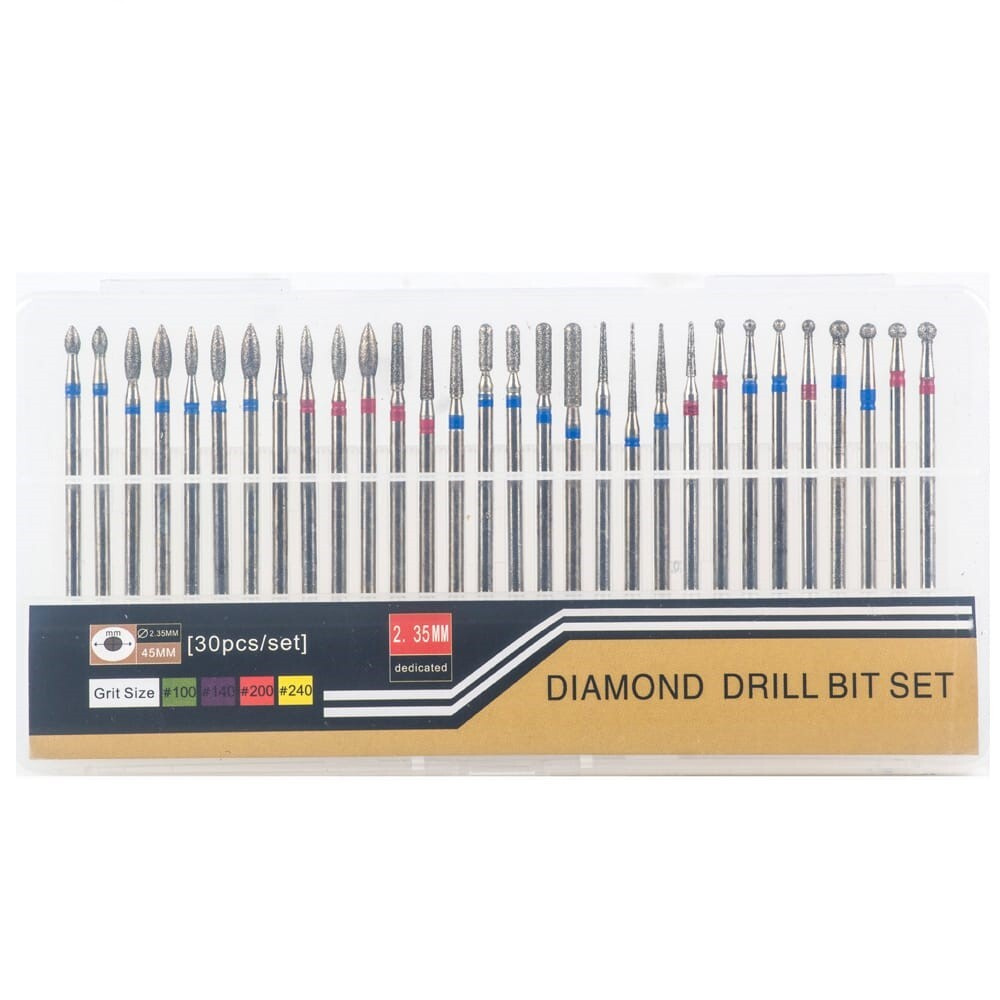 Набор алмазных фрез для маникюра и педикюра Diamond Drill Bit Set, 30 шт.  #1