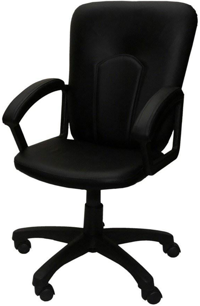 Кресло компьютерное Премьер-5 черный кожзам пиастра, стул офисный  #1