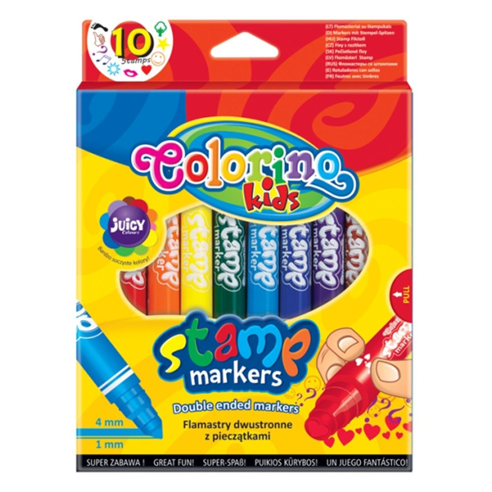 Colorino Двойные фломастеры для штампов "Stamp" 10 шт, 20 цветов #1