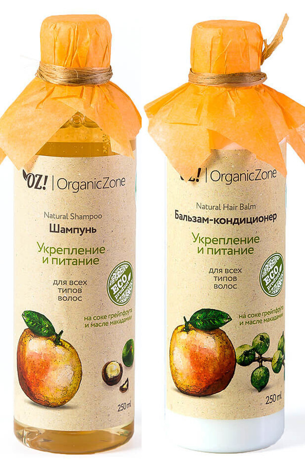 OrganicZone Комплект из шампуня и бальзама "Укрепление и питание"  #1
