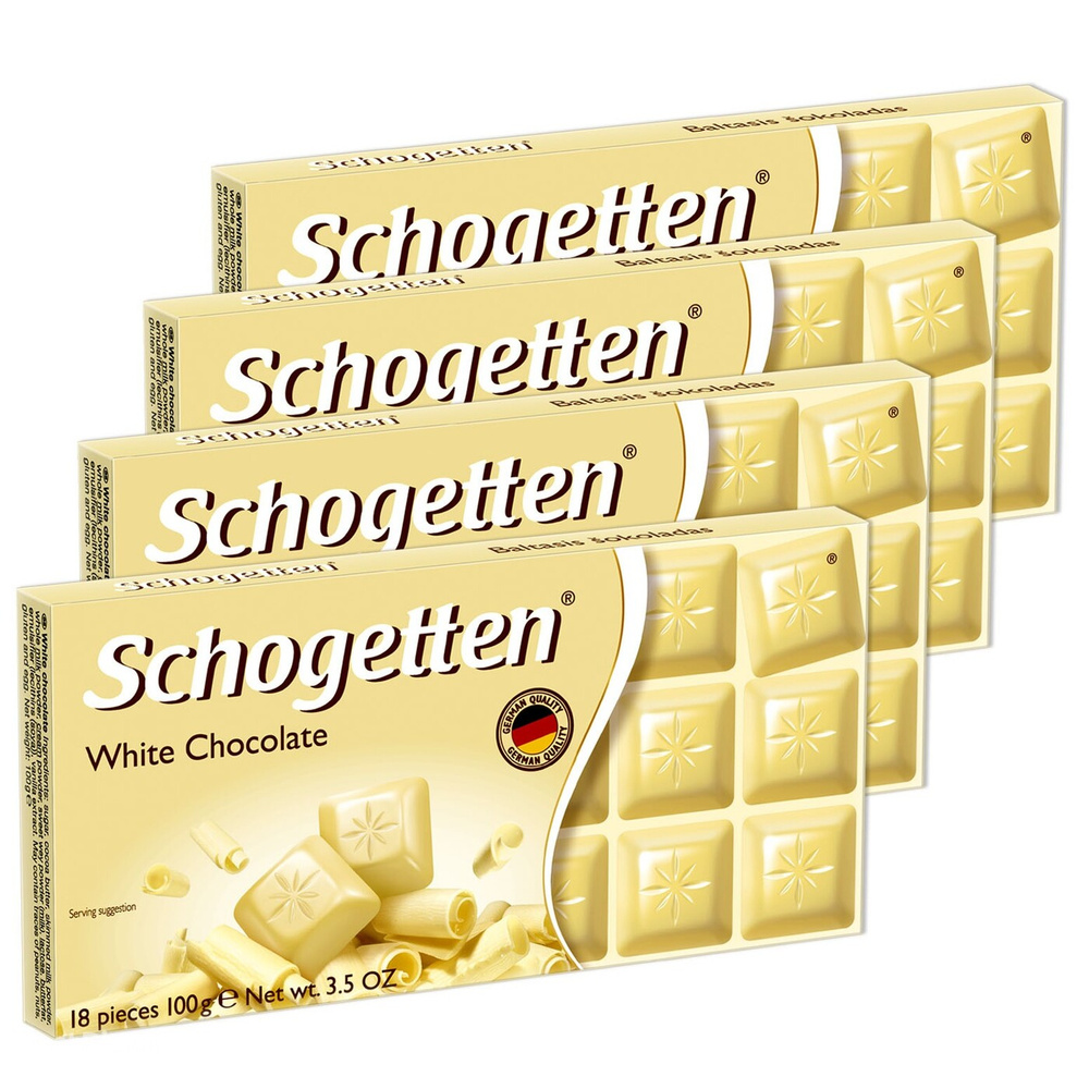 Шоколад Schogetten, White (Германия), 4шт по 100г. #1