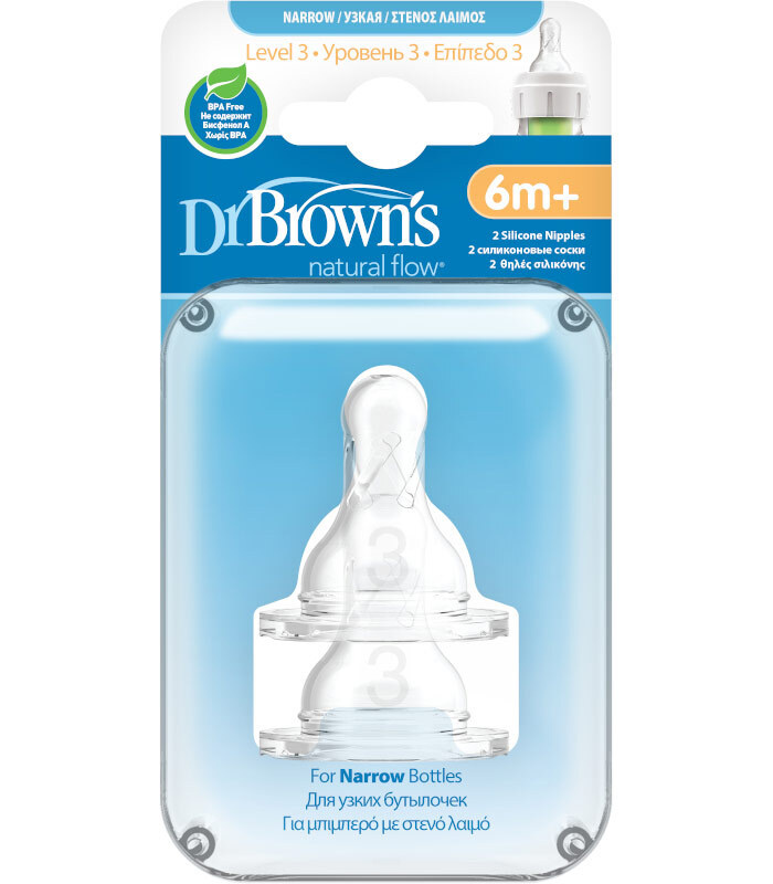 Dr. Brown's соска от шести месяцев для бутылочек с узким горлышком, 2 шт.  #1