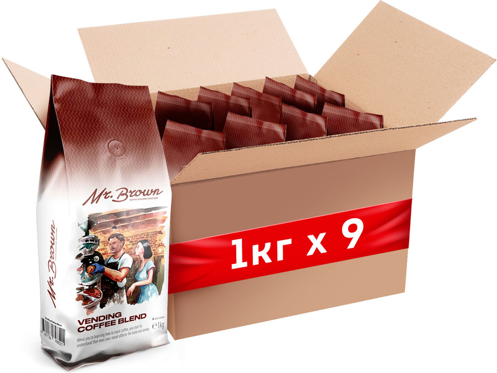 Кофе в зернах Mr.Brown "Vending Coffee Blend" 1кг х 9шт #1