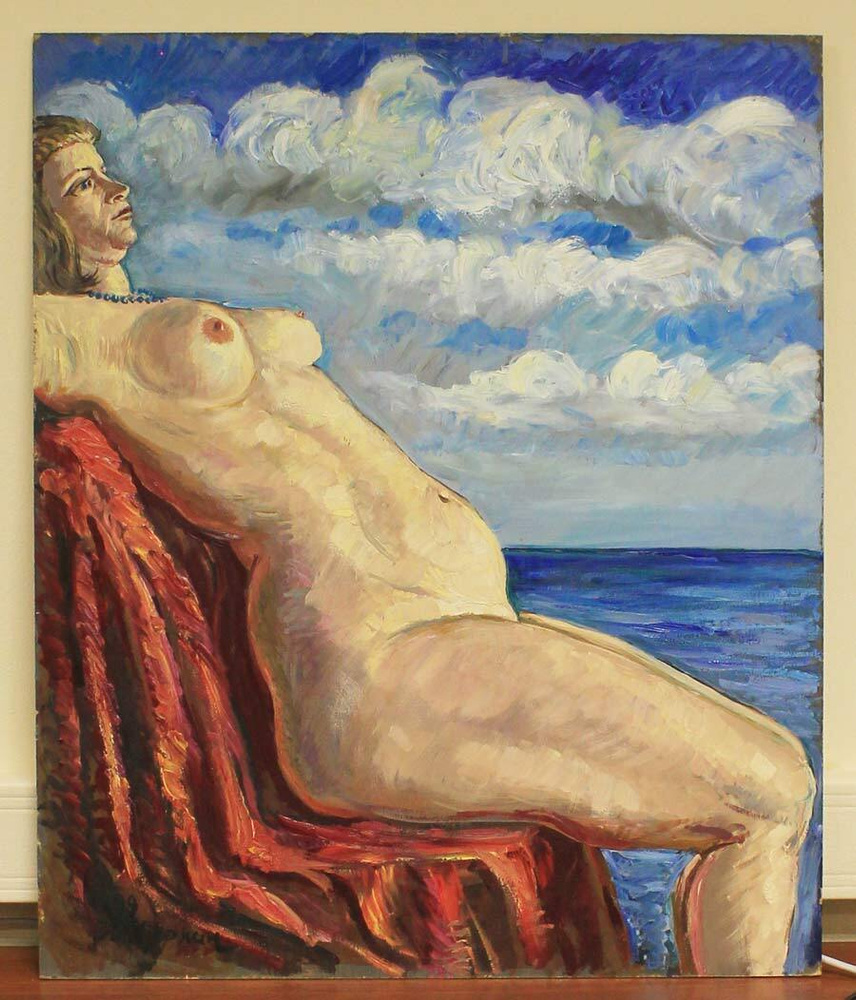 Картина В. Чуркина "Обнажённая натура. 6", 50х60 масло, оргалит, 2009 г. (см. фото)  #1