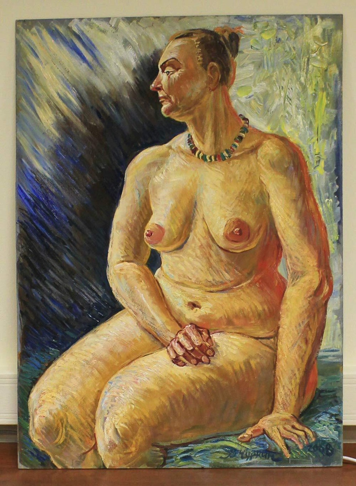 Картина В. Чуркина "Обнажённая натура. 12", 46х62 масло, оргалит, 2008 г. (см. фото)  #1