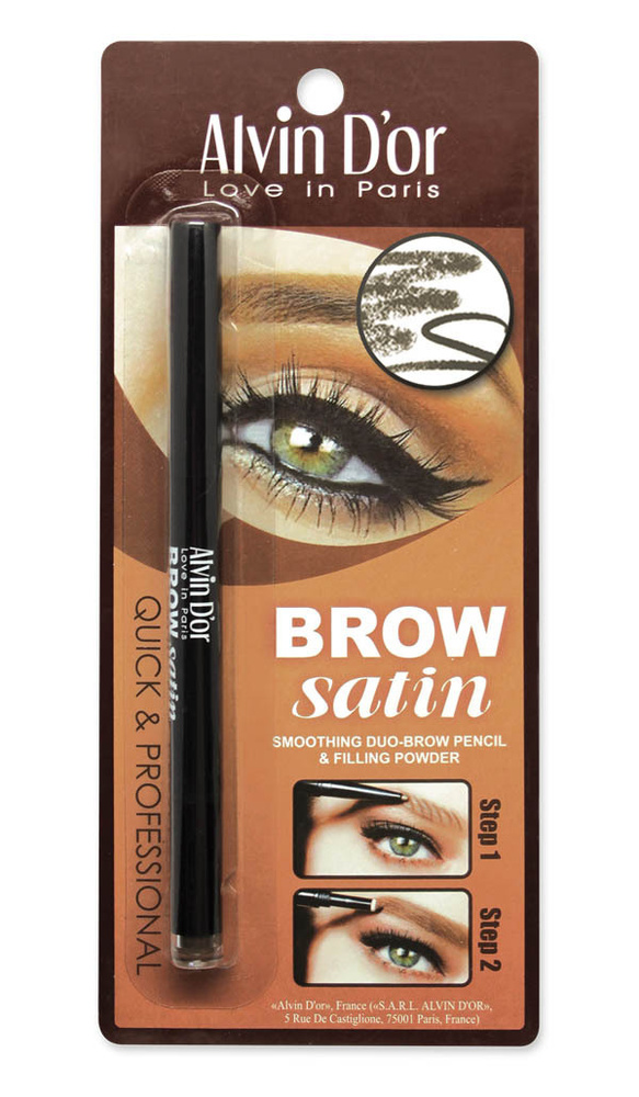 Alvin D'or, Карандаш для бровей (карандаш+пудра) Brow Satin 04 Blonde #1