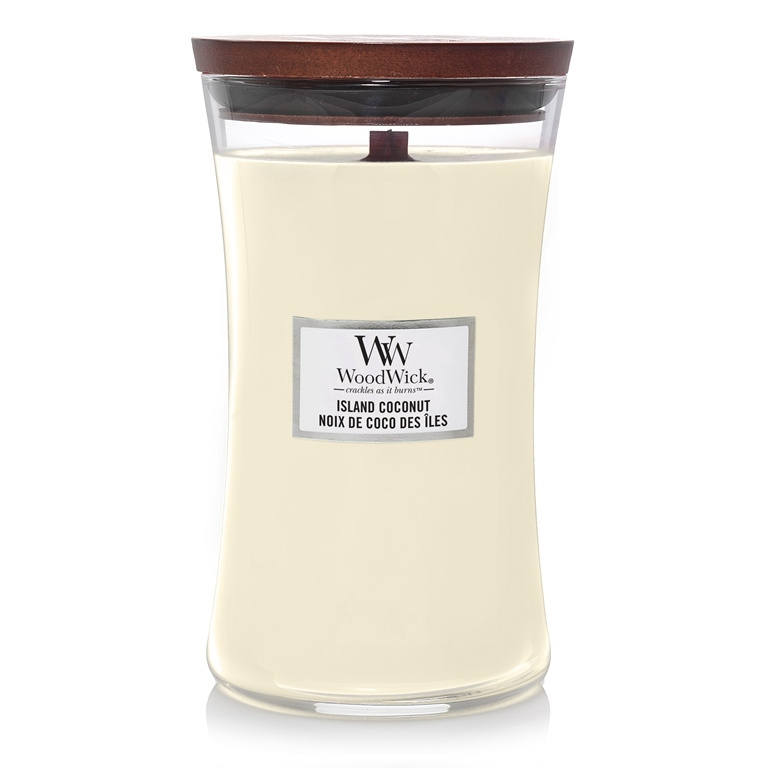 WoodWick Свеча ароматическая "Кокосовый остров", 18 см, 1 шт #1