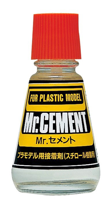 MR.HOBBY Mr.Cement, Клей для сборных моделей с кисточкой, 23мл #1