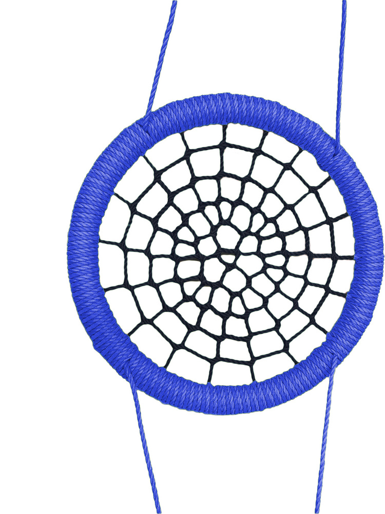 Качели-гнездо подвесные STORK NEST Премиум Диаметр 140 см Обод синий Толщина нити обода 15 мм Цвет сетки #1